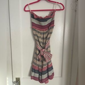 Juicy Couture Strapless Linen Dress with Tie